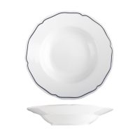 Tuxton Charleston Blue Band Soup / Pasta Bowl - 266ml (Pack of 24)