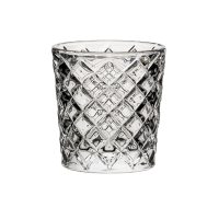 Utopia Criss Cross Clear Votive - 62mm (Pack of 12)