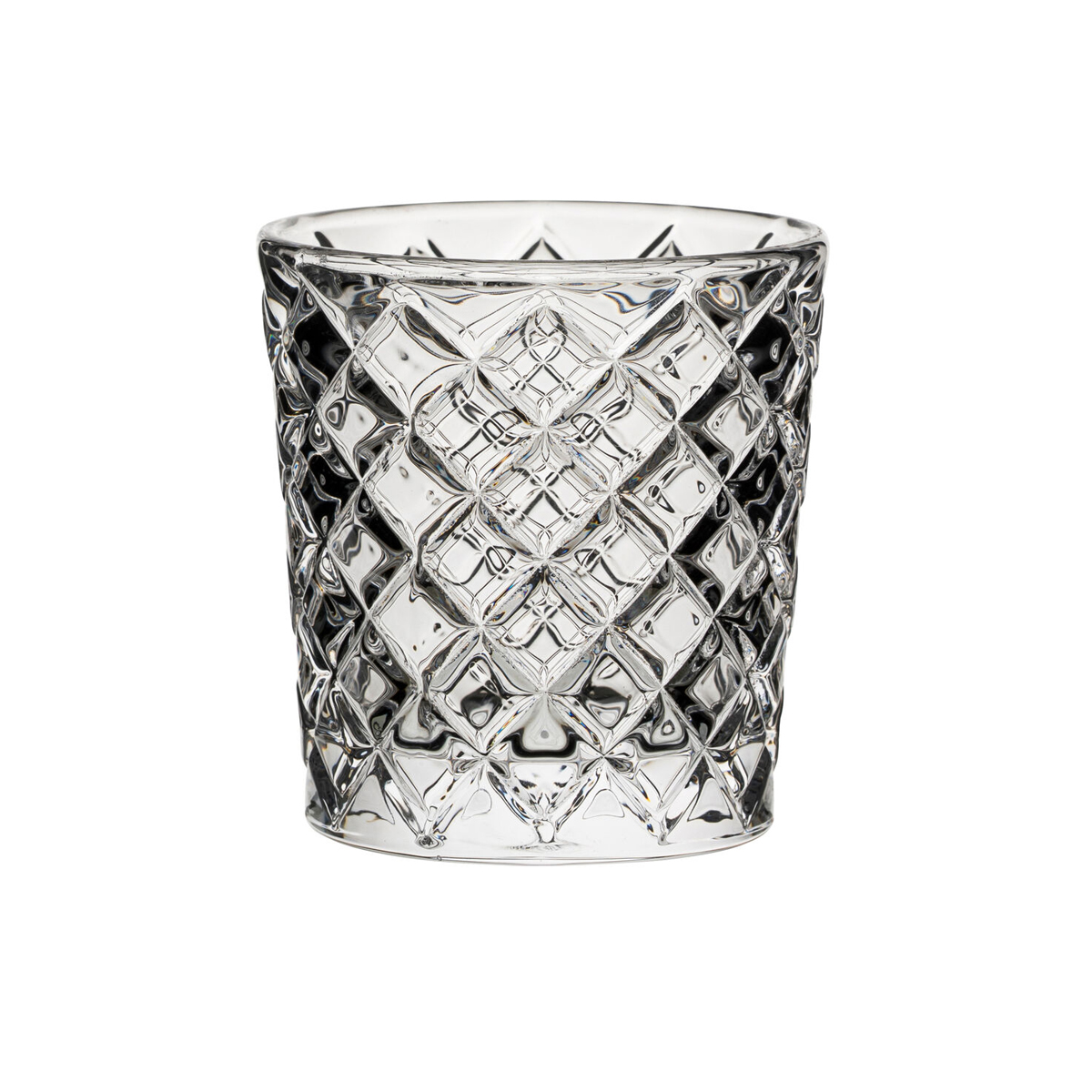 Utopia Criss Cross Clear Votive - 62mm (Pack of 12)