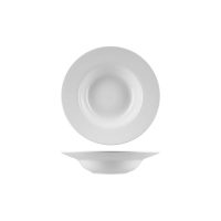 Australian Fine China Flinders Classic Pasta Bowl - Wide Rim - 450ml - White (Pack of 24)