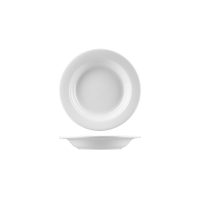 Australian Fine China Flinders Healthcare Round Soup Bowl - Wide Rim - 400ml - White (Pack of 12)