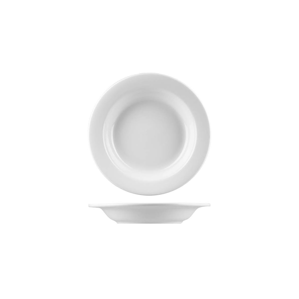 Australian Fine China Flinders Healthcare Round Soup Bowl - Wide Rim - 400ml - White (Pack of 12)