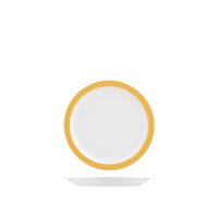 Australian Fine China Sandgroper Yellow Savoy Round Plate - Narrow Rim - 160mm (Pack of 12)