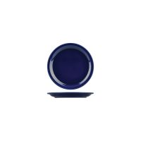 Australian Fine China Flinders Healthcare Blue Savoy Round Plate - Narrow Rim - 205mm (Pack of 12)