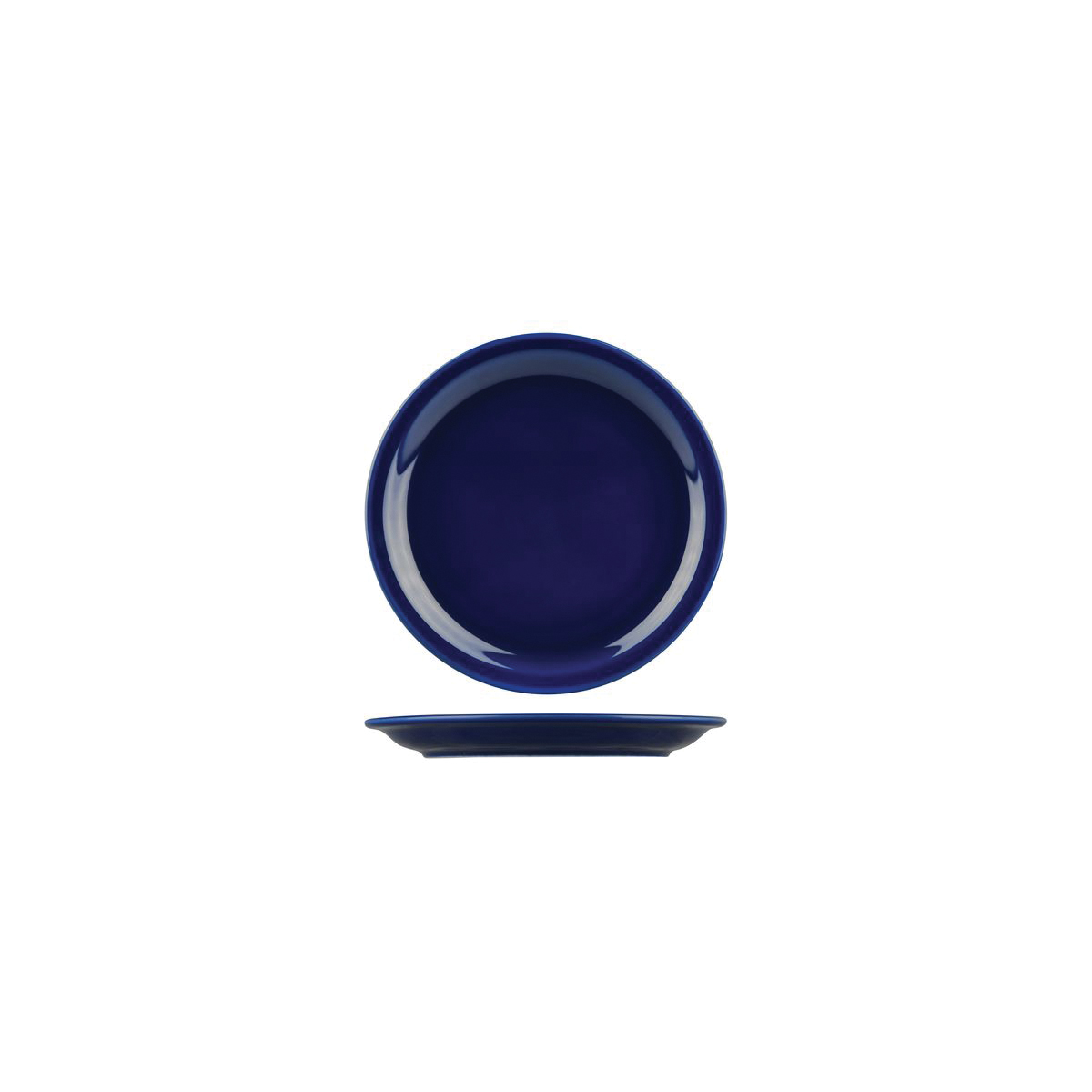 Australian Fine China Flinders Healthcare Blue Savoy Round Plate - Narrow Rim - 205mm (Pack of 12)