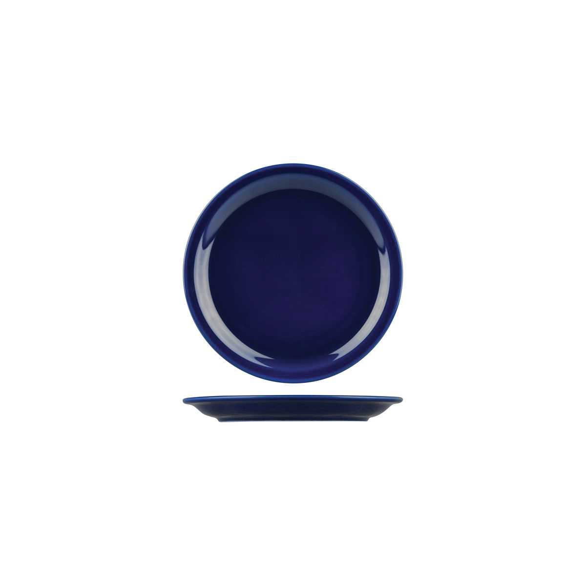 Australian Fine China Flinders Healthcare Blue Savoy Round Plate - Narrow Rim - 230mm (Pack of 12)