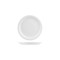 Australian Fine China Flinders Healthcare Savoy Round Plate - Narrow Rim - 250mm - White (Pack of 12)