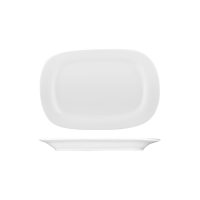 Australian Fine China Flinders Oval Platter - Wide Rim - 253x170mm - White (Pack of 12)