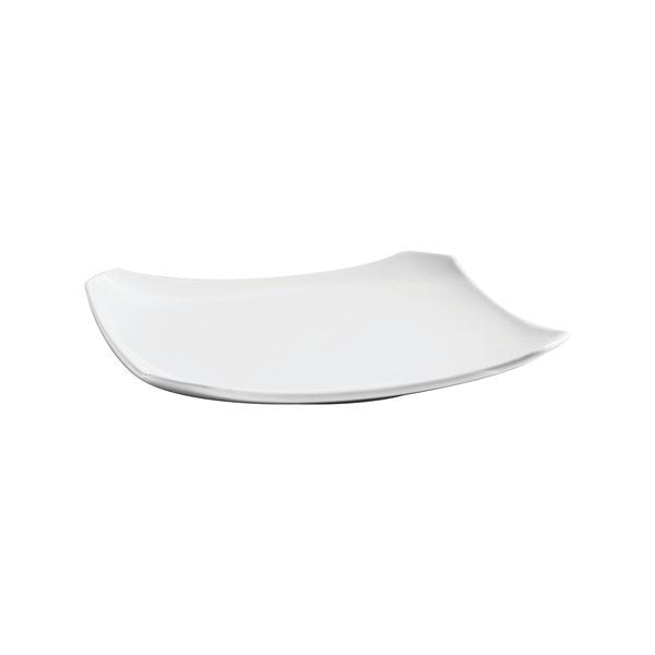Australian Fine China Xtras Square Coupe Plate With Notched Corners - 285x285mm - White (Pack of 12)