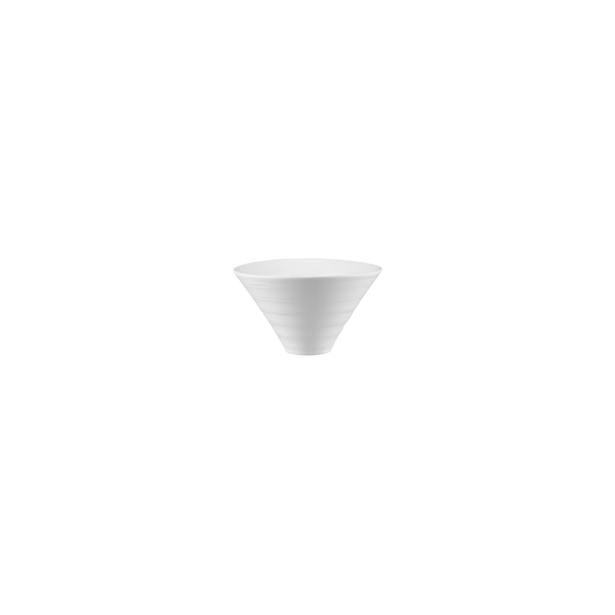 Australian Fine China Xtras Conical Ribbed Bowl - 390ml - White (Pack of 6)