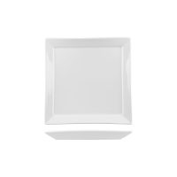 Australian Fine China Xtras Square Plate - Narrow Rim - 258x258mm - White (Pack of 12)