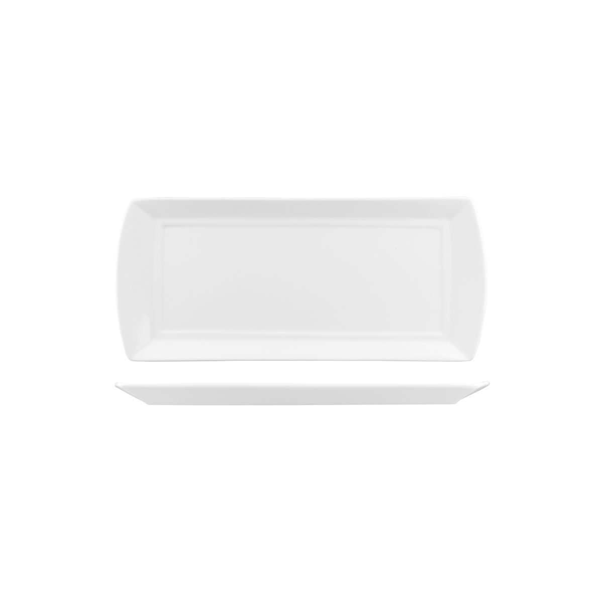 Australian Fine China Xtras Rectangular Platter - 347x153mm - White (Pack of 12)