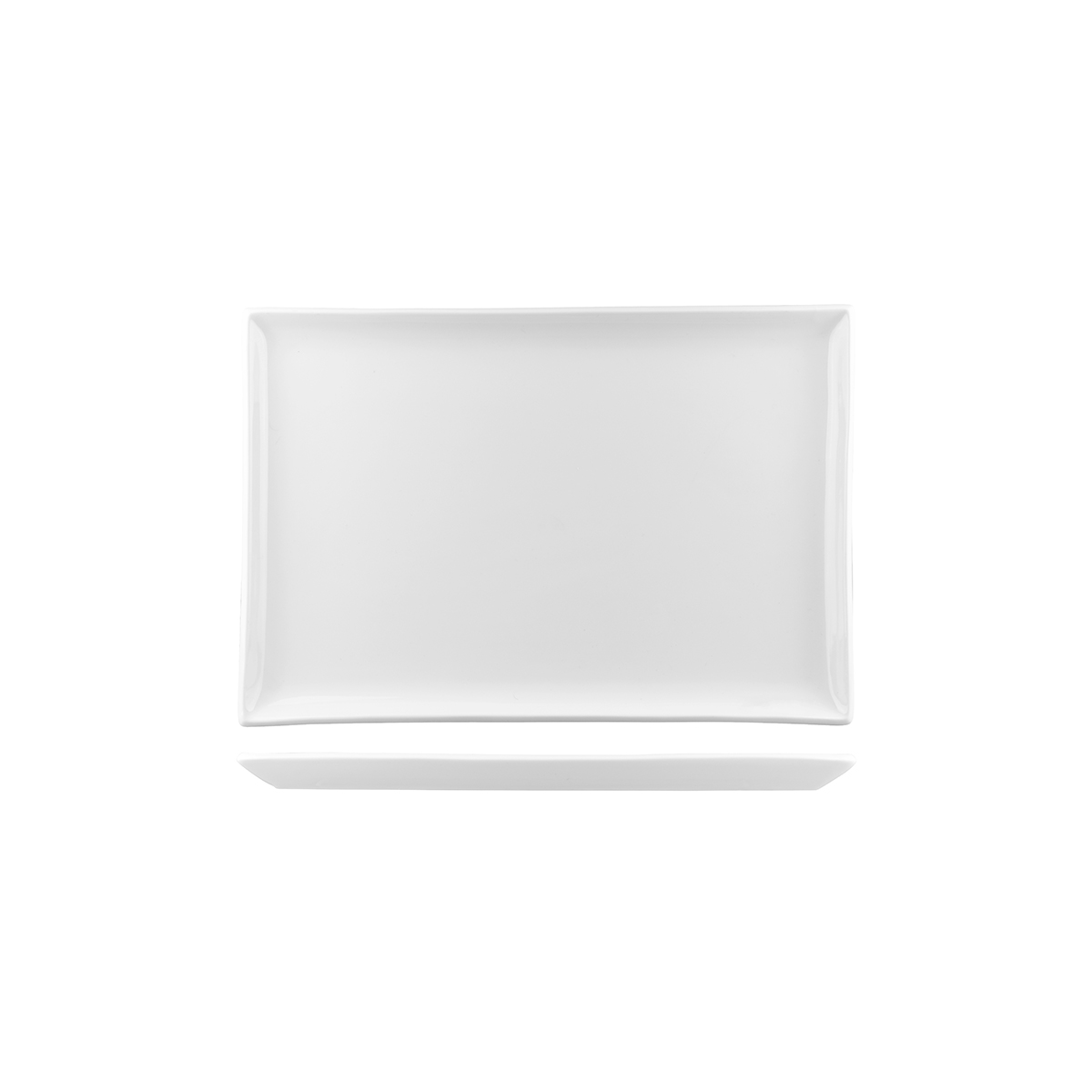 Australian Fine China Xtras Rectangular Flat Platter - 296x203mm - White (Pack of 24)