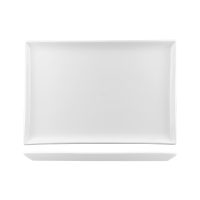 Australian Fine China Xtras Rectangular Flat Platter - 395x270mm - White (Pack of 12)