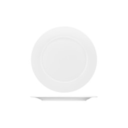 Australian Fine China Pacific Round Plate - Wide Rim - 200mm - White (Pack of 48)