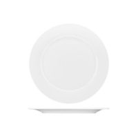 Australian Fine China Pacific Round Plate - Wide Rim - 255mm - White (Pack of 24)