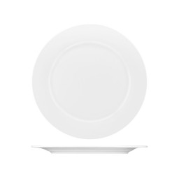 Australian Fine China Pacific Round Plate - Wide Rim - 275mm - White (Pack of 24)
