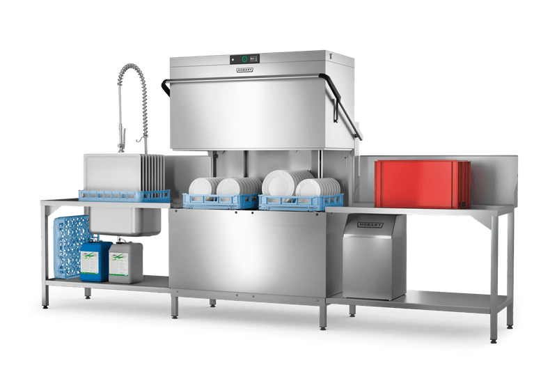 Hobart PROFI AMXT-VHL Twin-Width Hood Dishwasher with VAPOSTOP & Auto Hood Lift